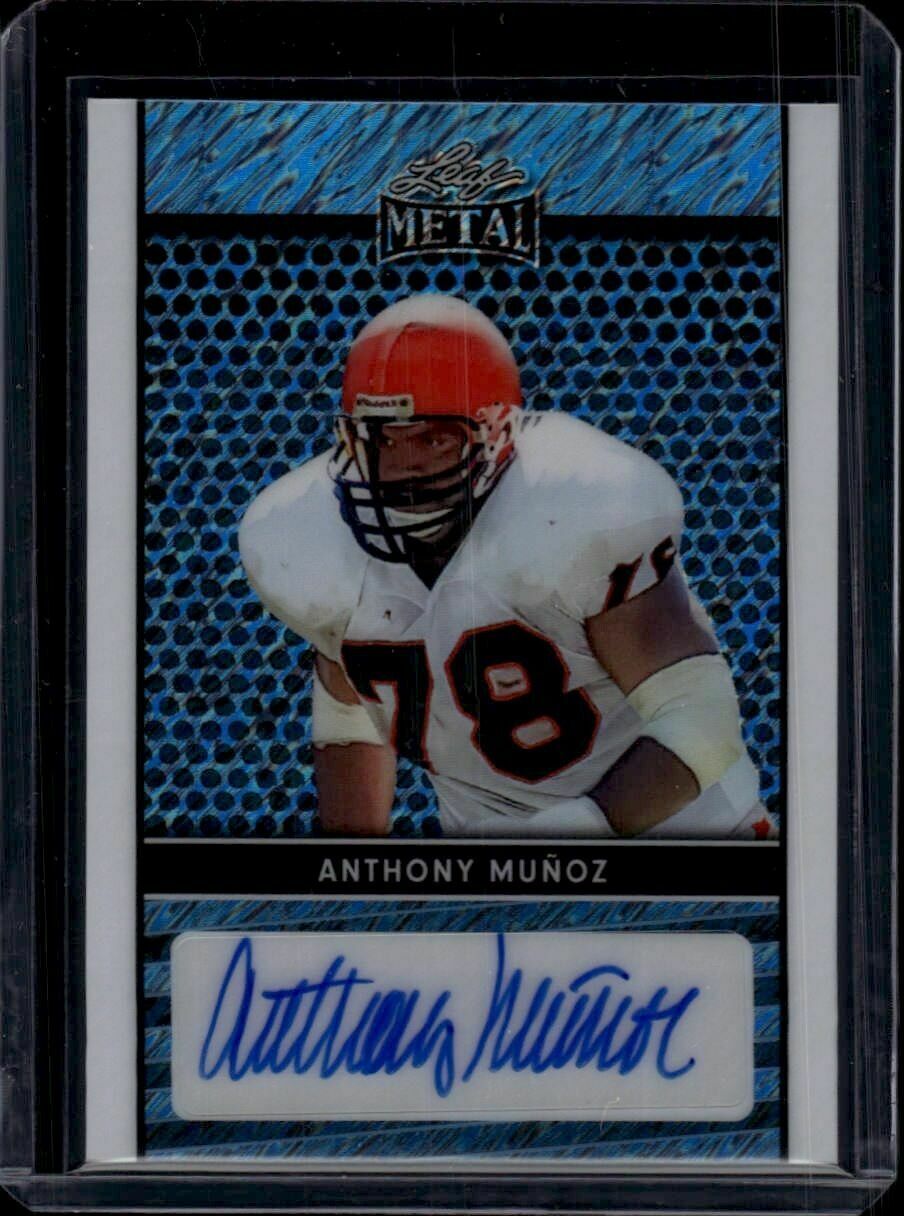 2024 Leaf Metal Anthony Munoz Blue Shimmer Limited /20 Autograph Trading Card