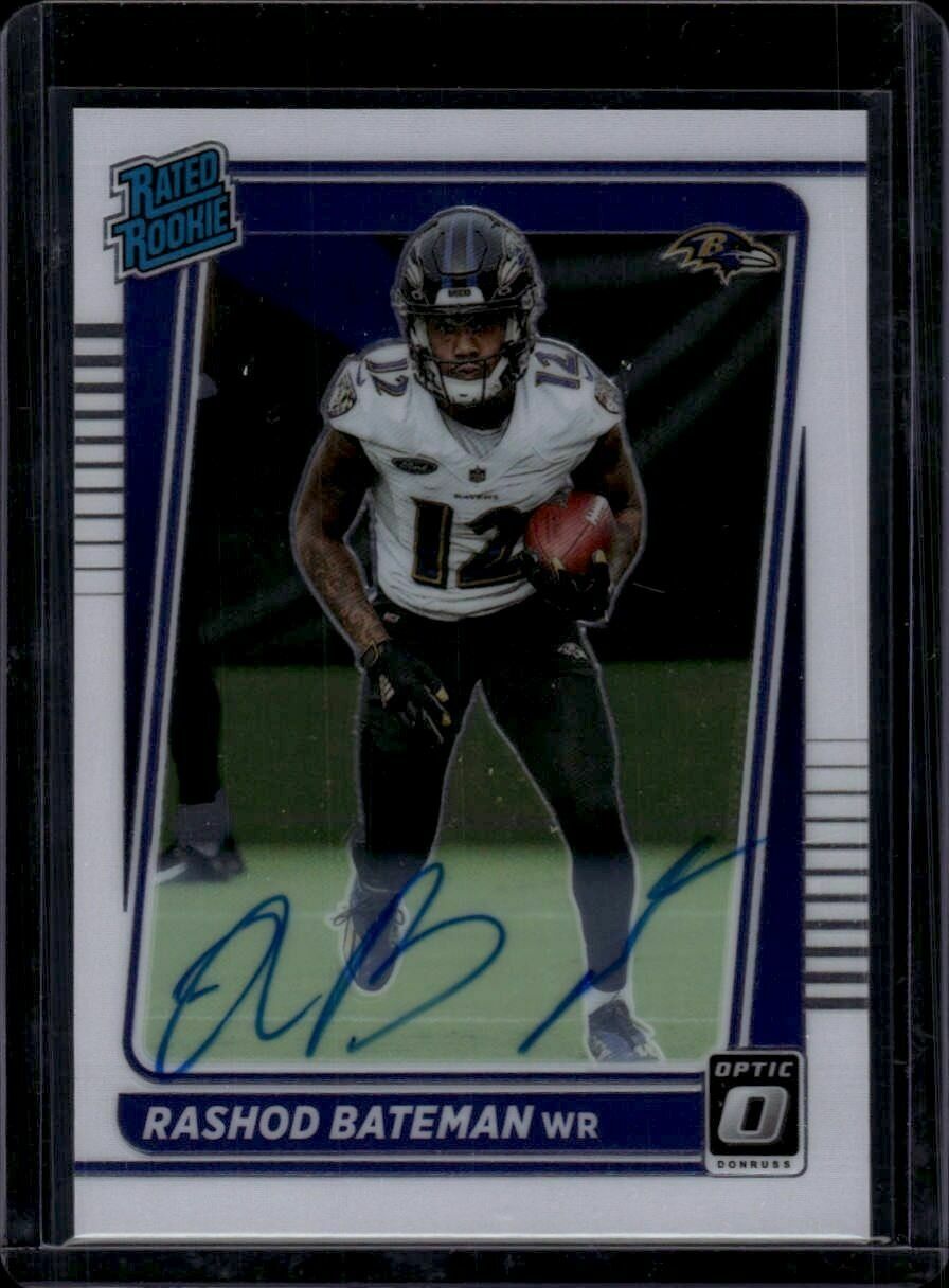 2021 Donruss Optic Rashod Bateman Rated Rookie On-Card Autograph Trading Card