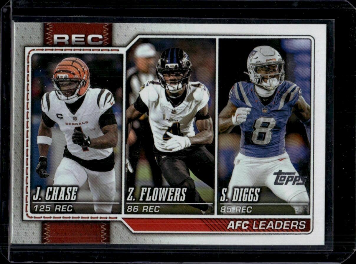 2026 Topps Flagship AFC Receiving Leaders Ja'Marr Chase Trading Card
