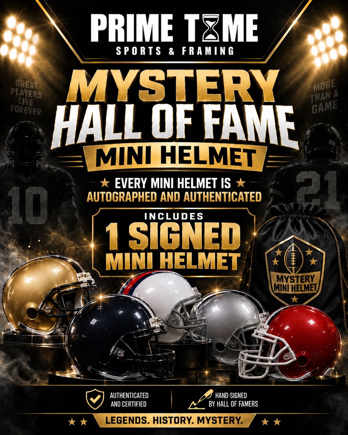 Hall of Fame Signed Mini Helmet Mystery Box