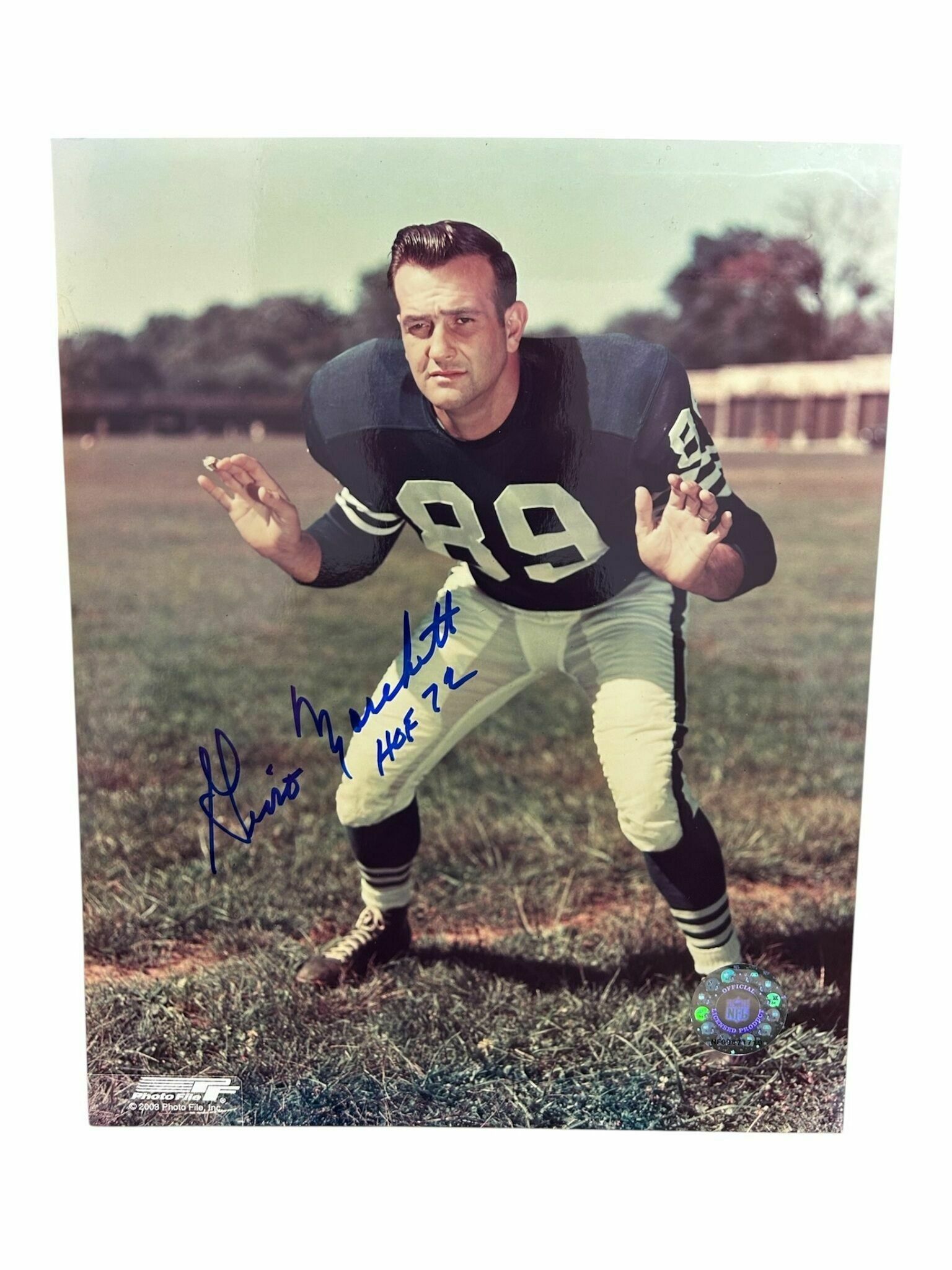 Gino Marchetti Indianapolis Colts Autographed 8x10 Photo - SC Authentic