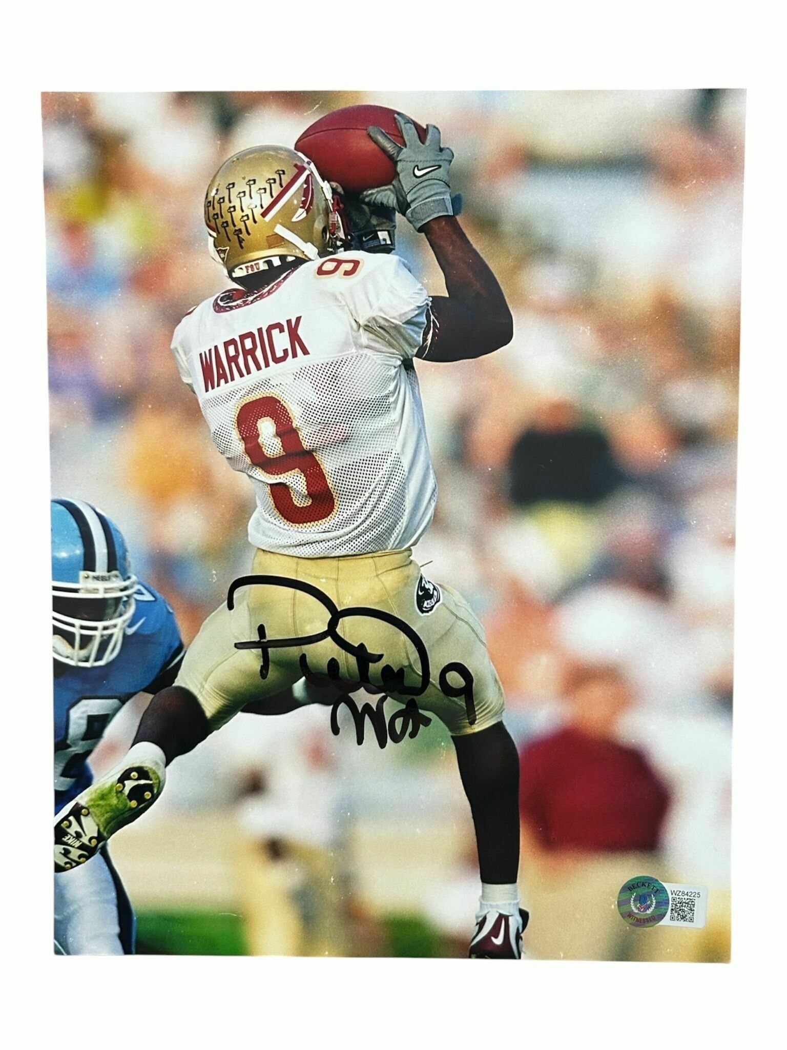 Peter Warrick FSU Autograph 8x10 Photo - Beckett Authentic