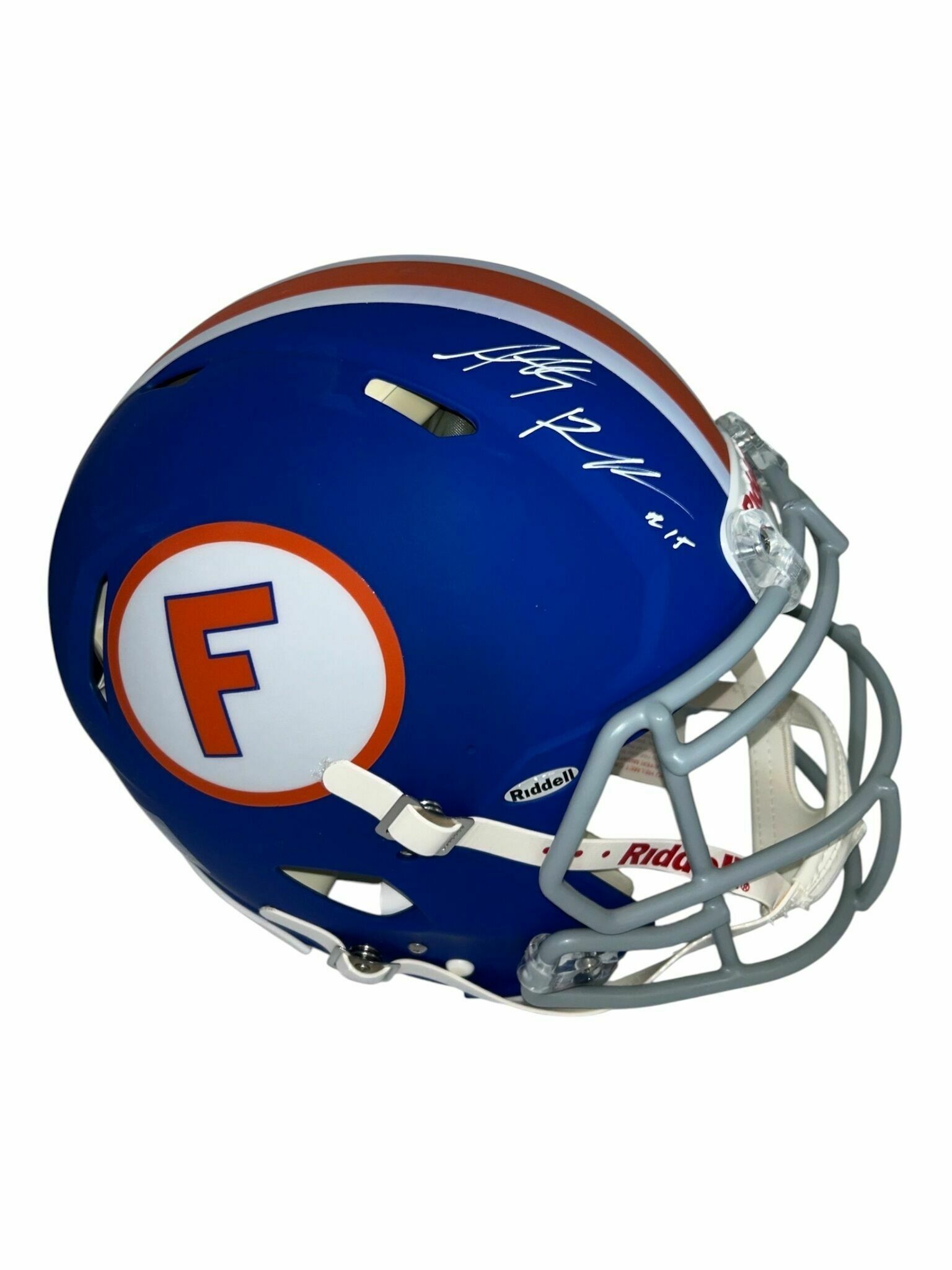 Anthony Richardson UF Gators Full Size Authentic Blue Throwback Autographed Helmet - Beckett Authentic