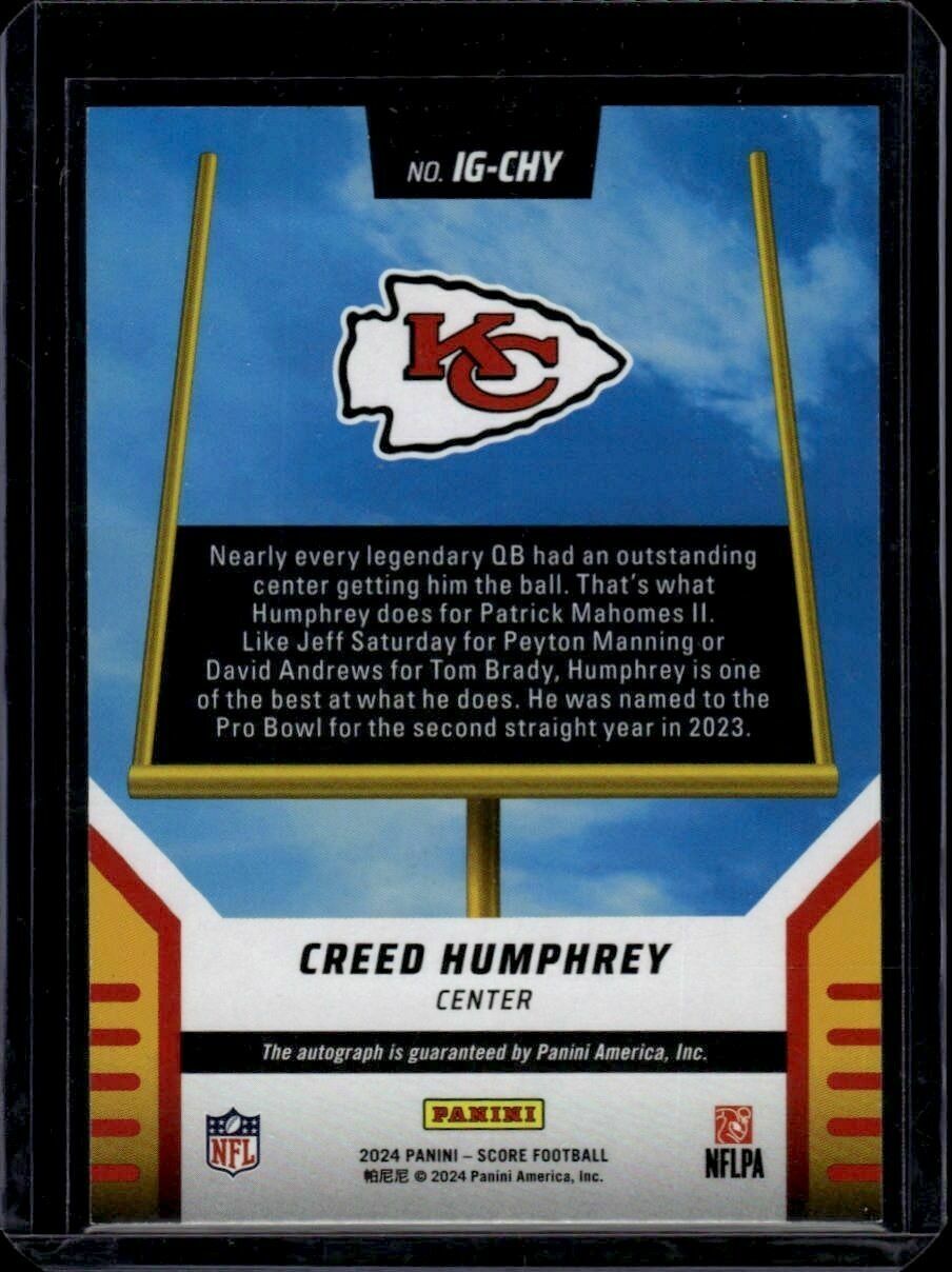 2024 Score Creed Humphrey It's Good! Graphs Autograph Trading Card