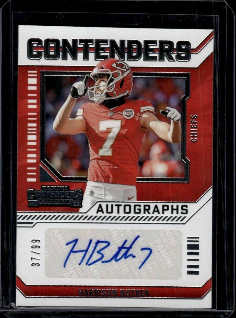 2023 Contenders Harrison Butker Autographs Red /99 Trading Card