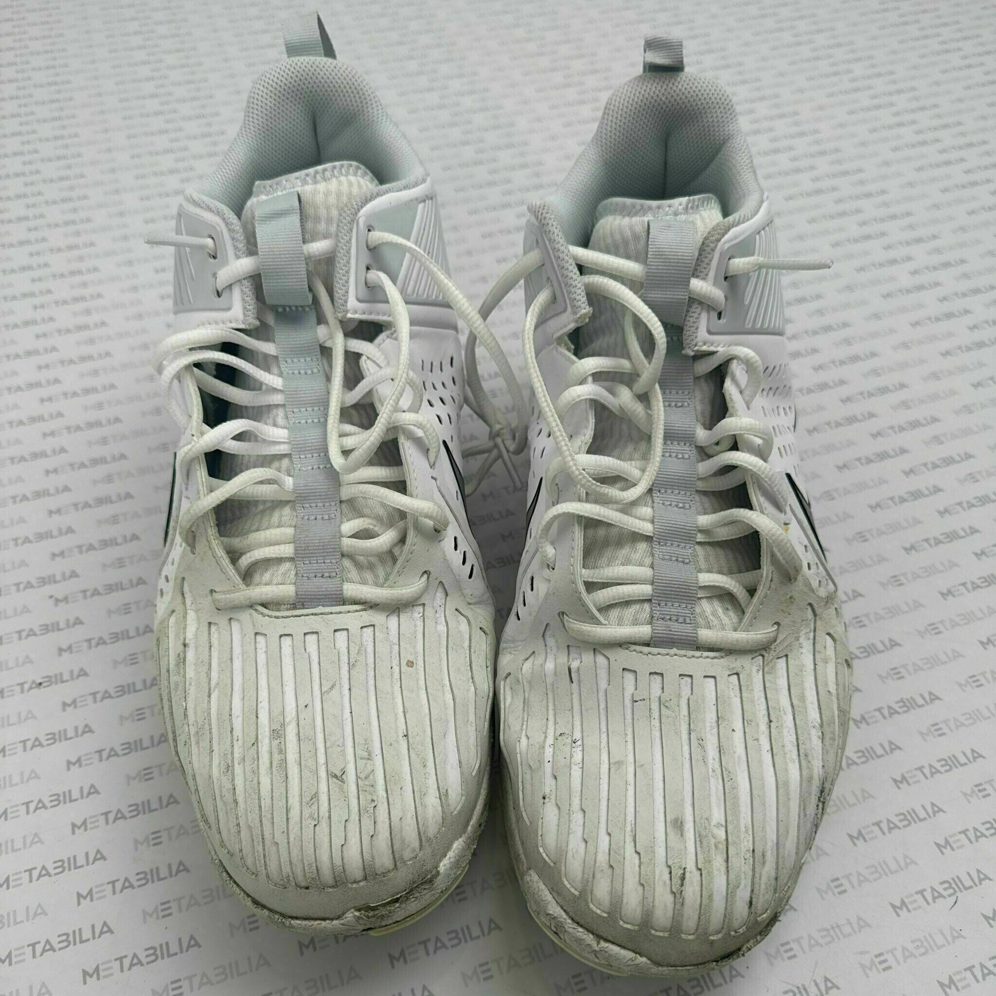 #98 Travis Jones Game-Worn Cleats, US Size 15