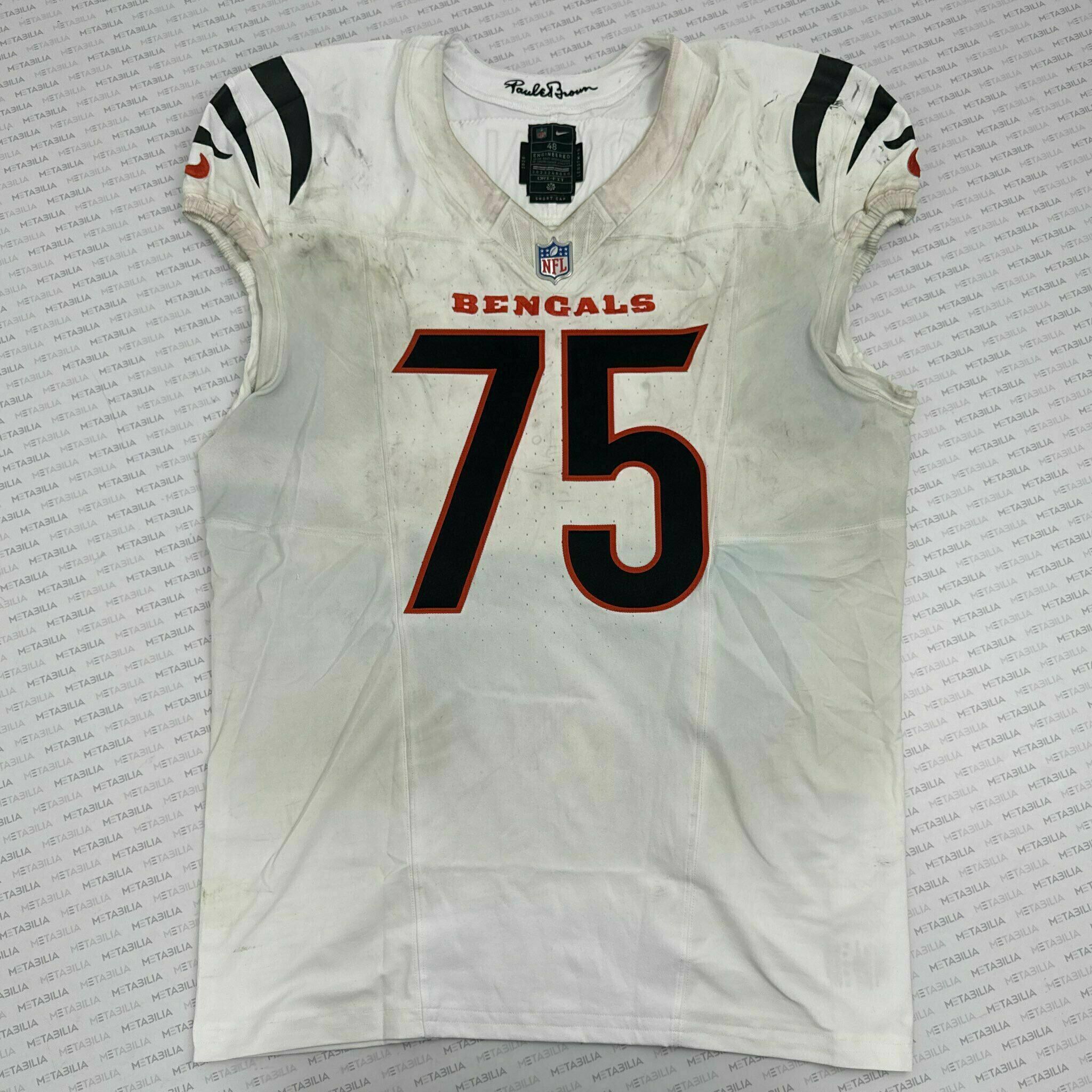#75 Orlando Brown Jr. Game-Worn Jersey vs PIT