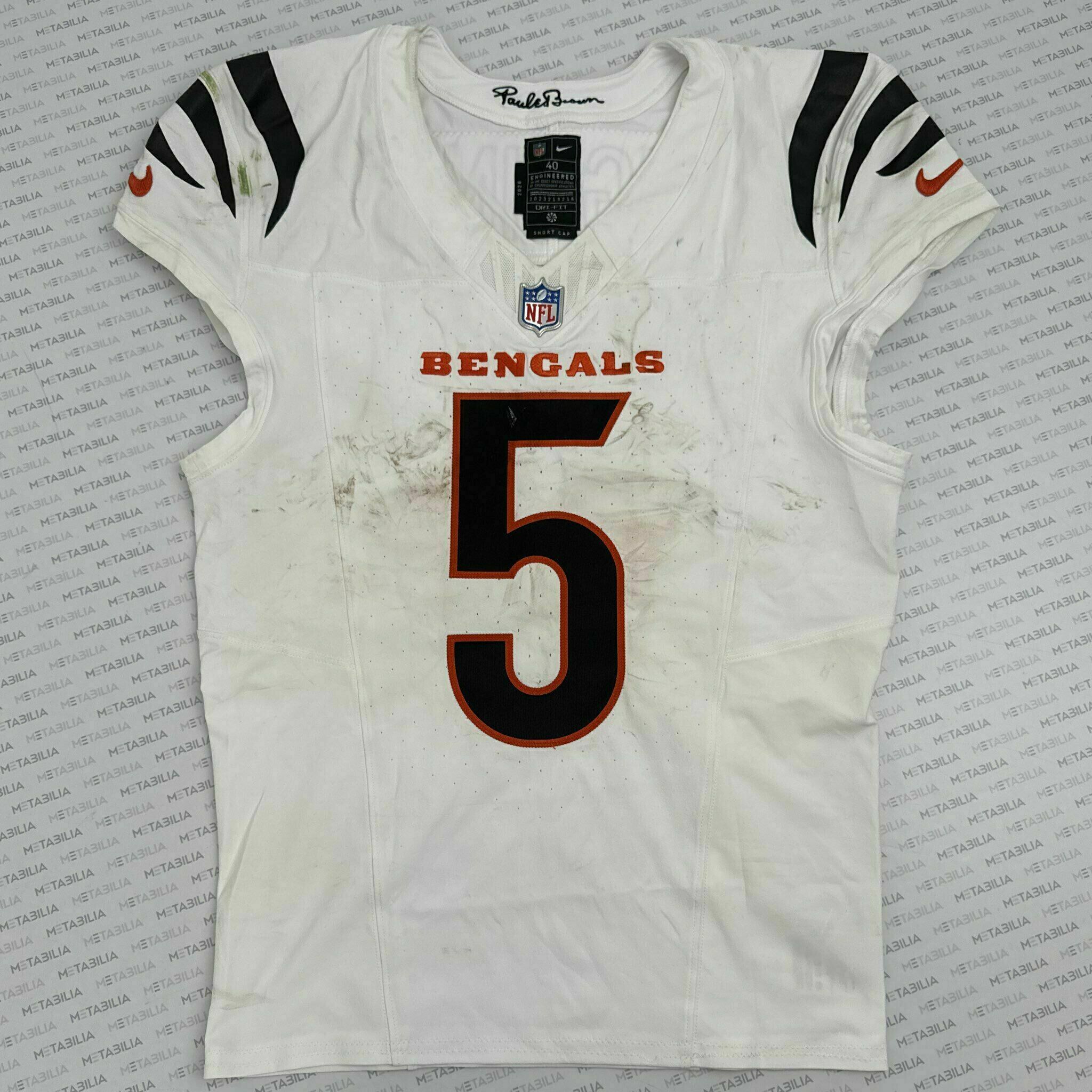 #5 Tee Higgins Game-Worn Jersey vs PIT