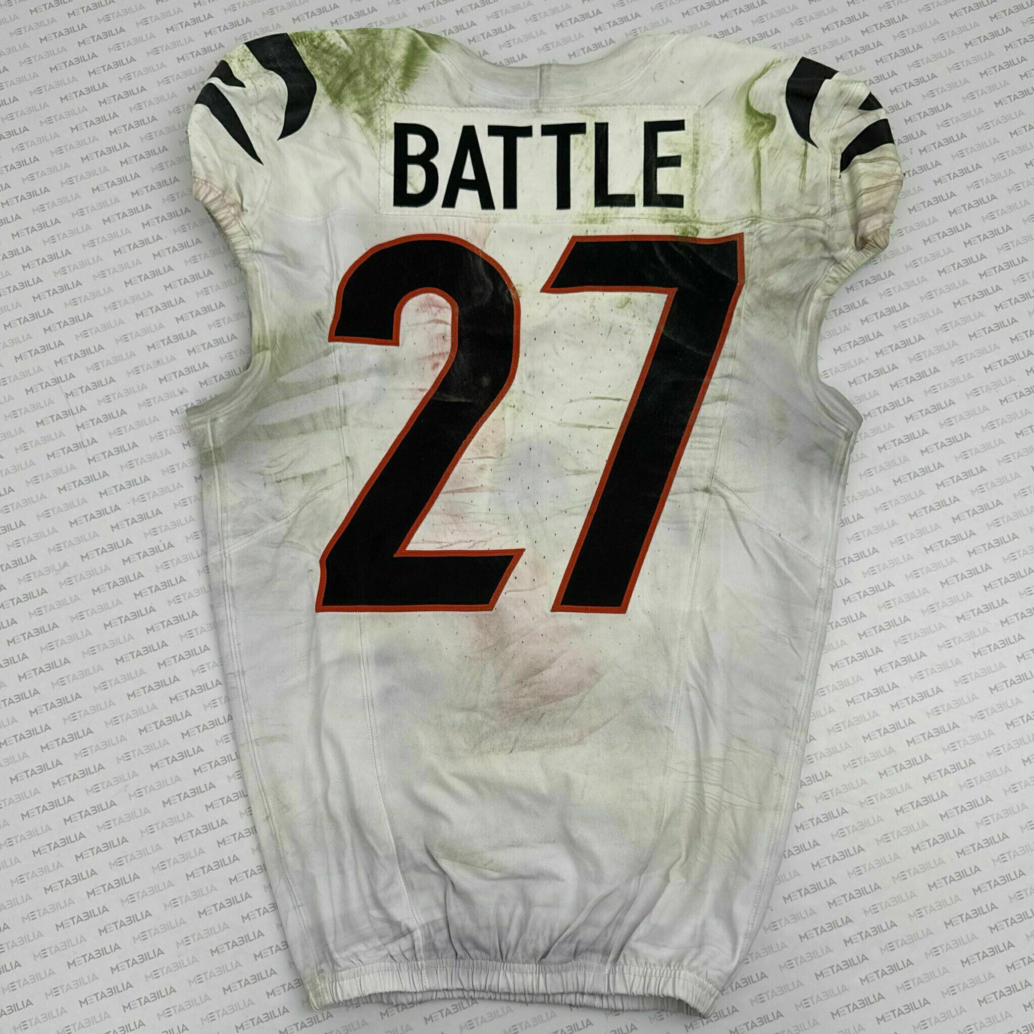 #27 Jordan Battle Game-Worn Jersey vs PIT