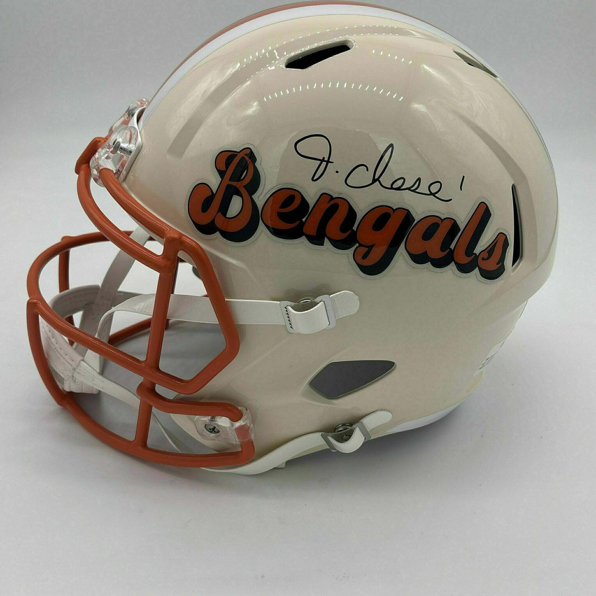 Ja'Marr Chase Signed Full Size Retro Replica Helmet