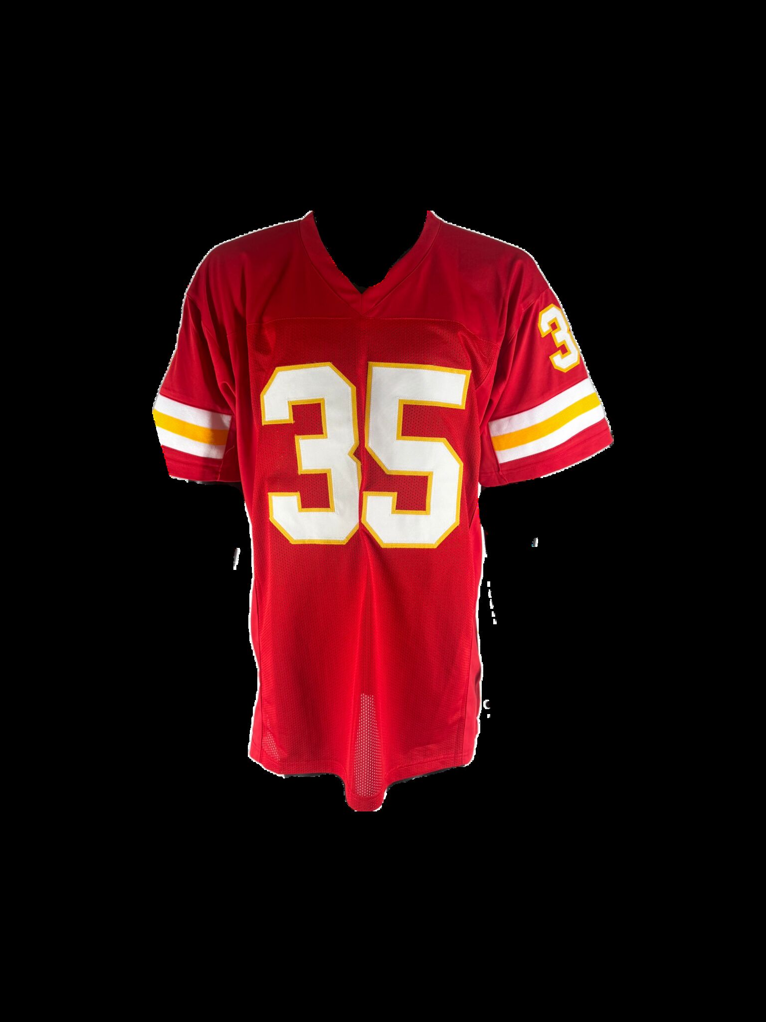 Christian Okoye Autographed Custom Red W/ Nigerian Nightmare Inscription