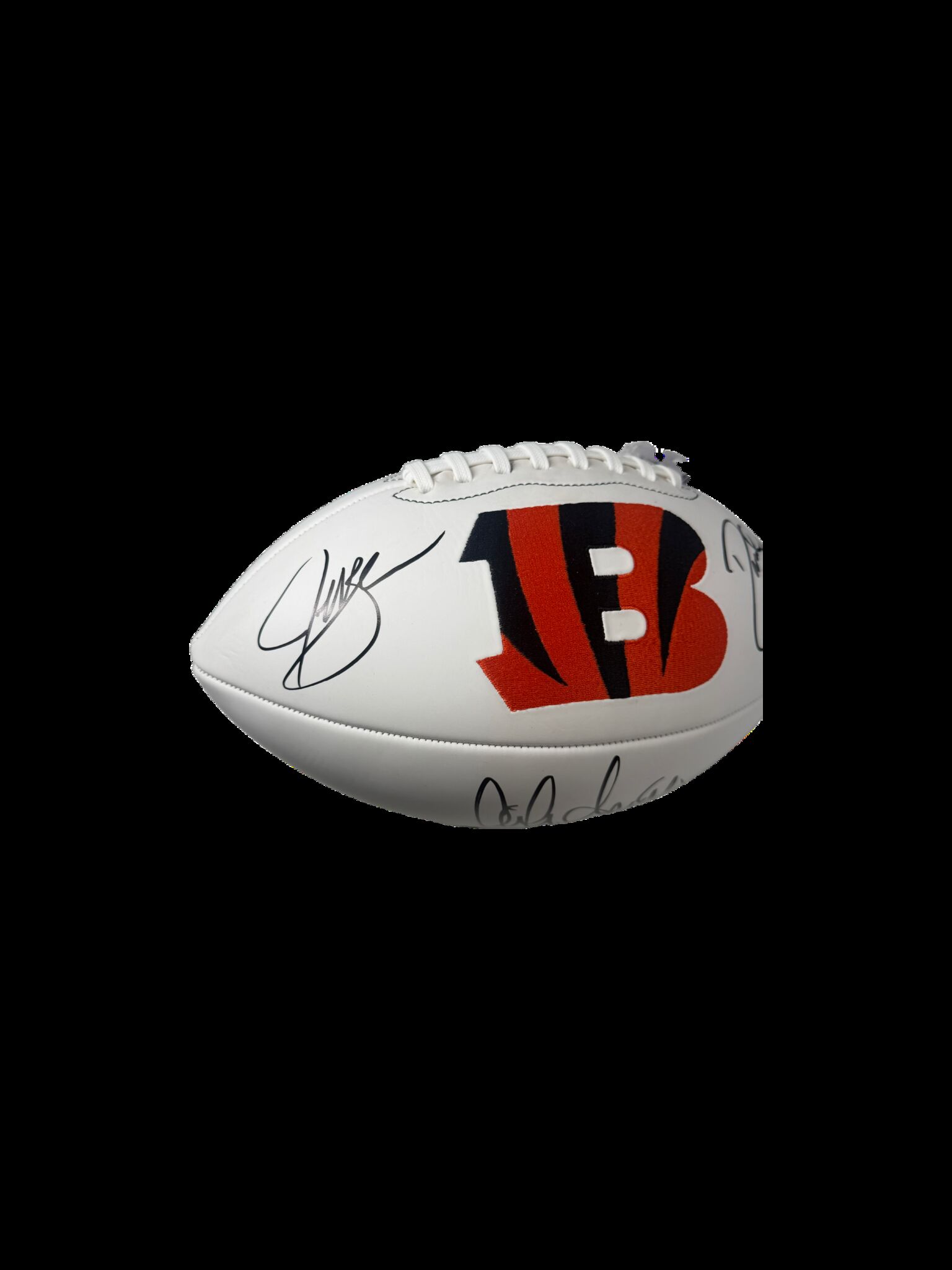 Jeff Blake, Akili Smith, David Klingler Autographed Bengals Logo Football