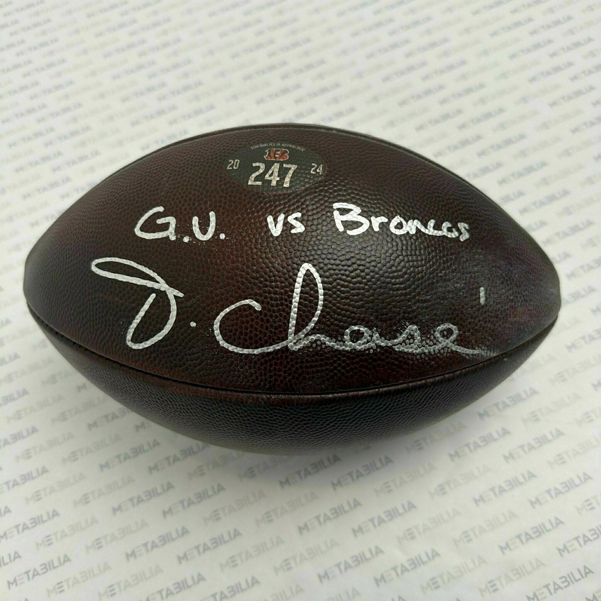 Chase Signed Bengals Game-Used Ball #247 vs Broncos