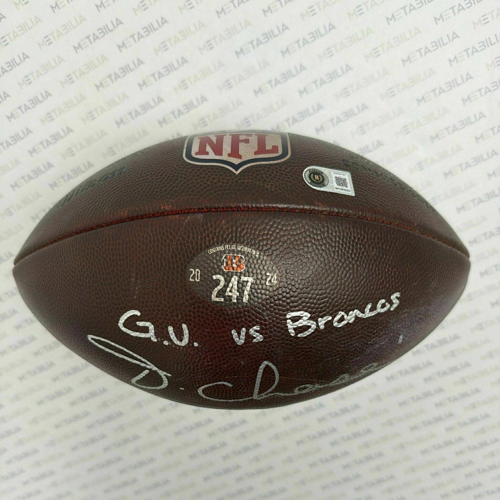 Chase Signed Bengals Game-Used Ball #247 vs Broncos