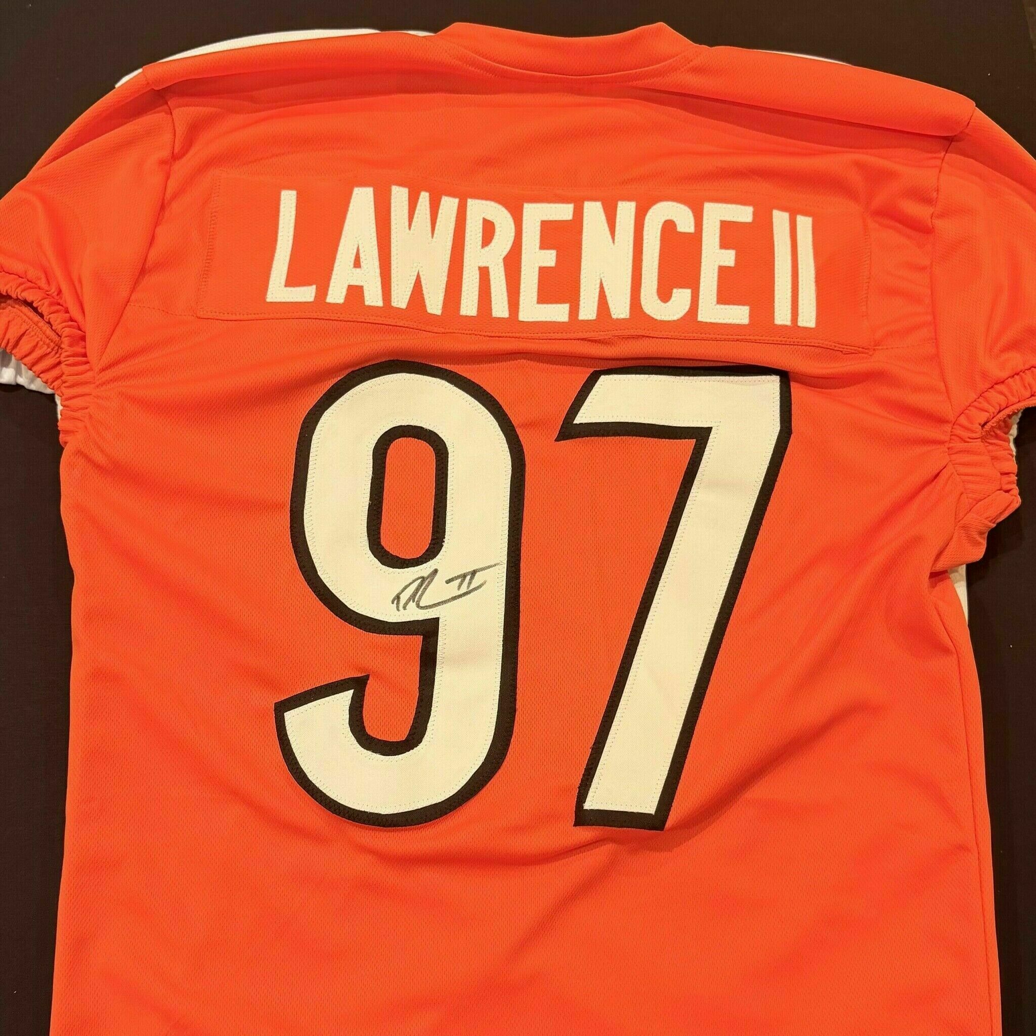 Dexter Lawrence Signed Orange Custom Jersey