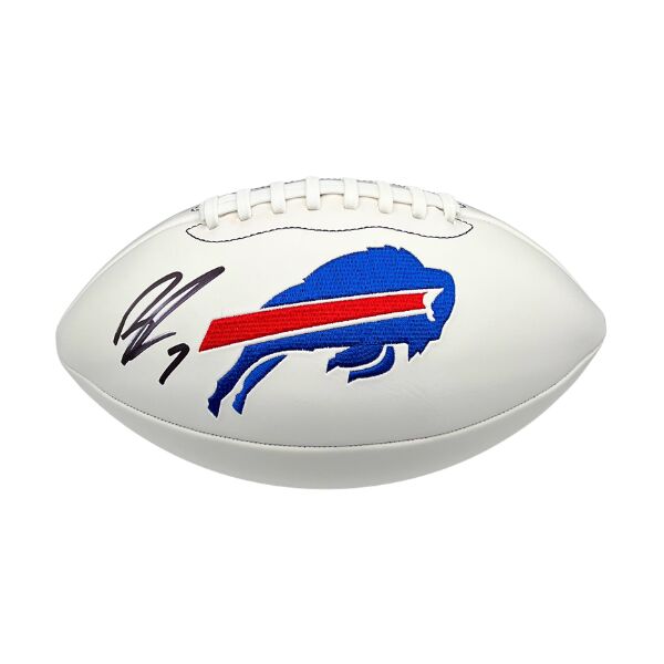 Ray Davis Signed Buffalo Bills White Logo Football