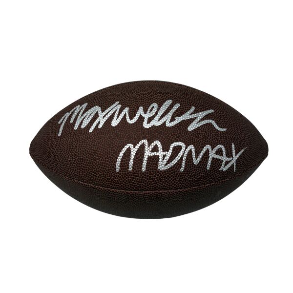 Maxwell Hairston Signed Wilson Replica Football with "MAD MAX"