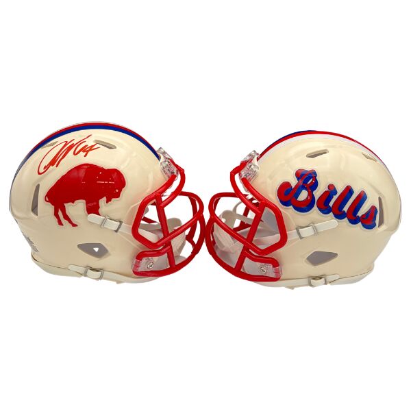 O'Cyrus Torrence Signed Buffalo Bills Retro Speed Mini Helmet