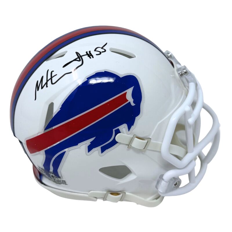 Michael Hoecht Signed Buffalo Bills 2021 Speed Mini Helmet