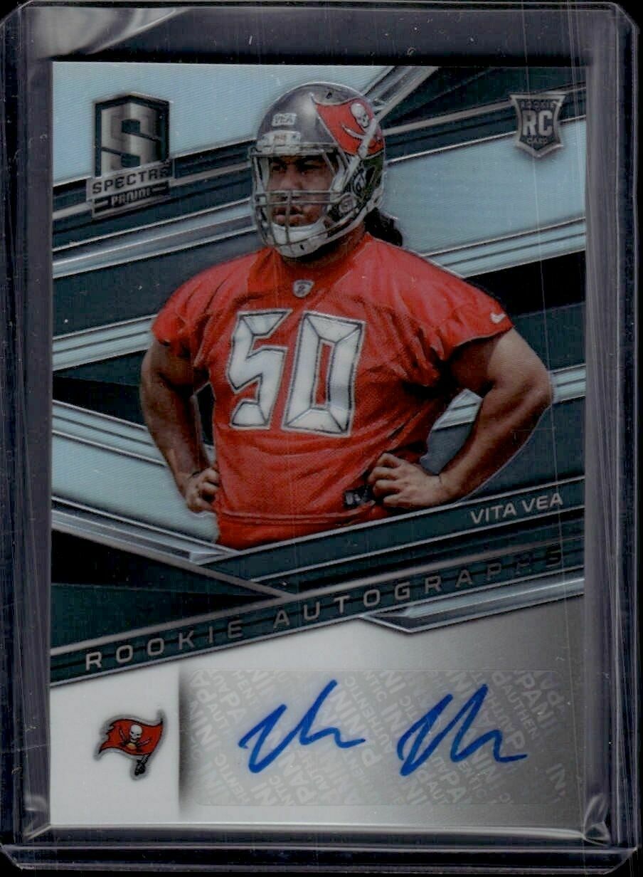 2018 Panini Spectra Vita Vea Silver /199 Rookie Autograph Trading Card