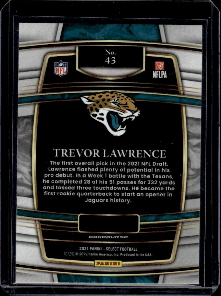 2021 Panini Select Trevor Lawrence Concourse Level Rookie Trading Card
