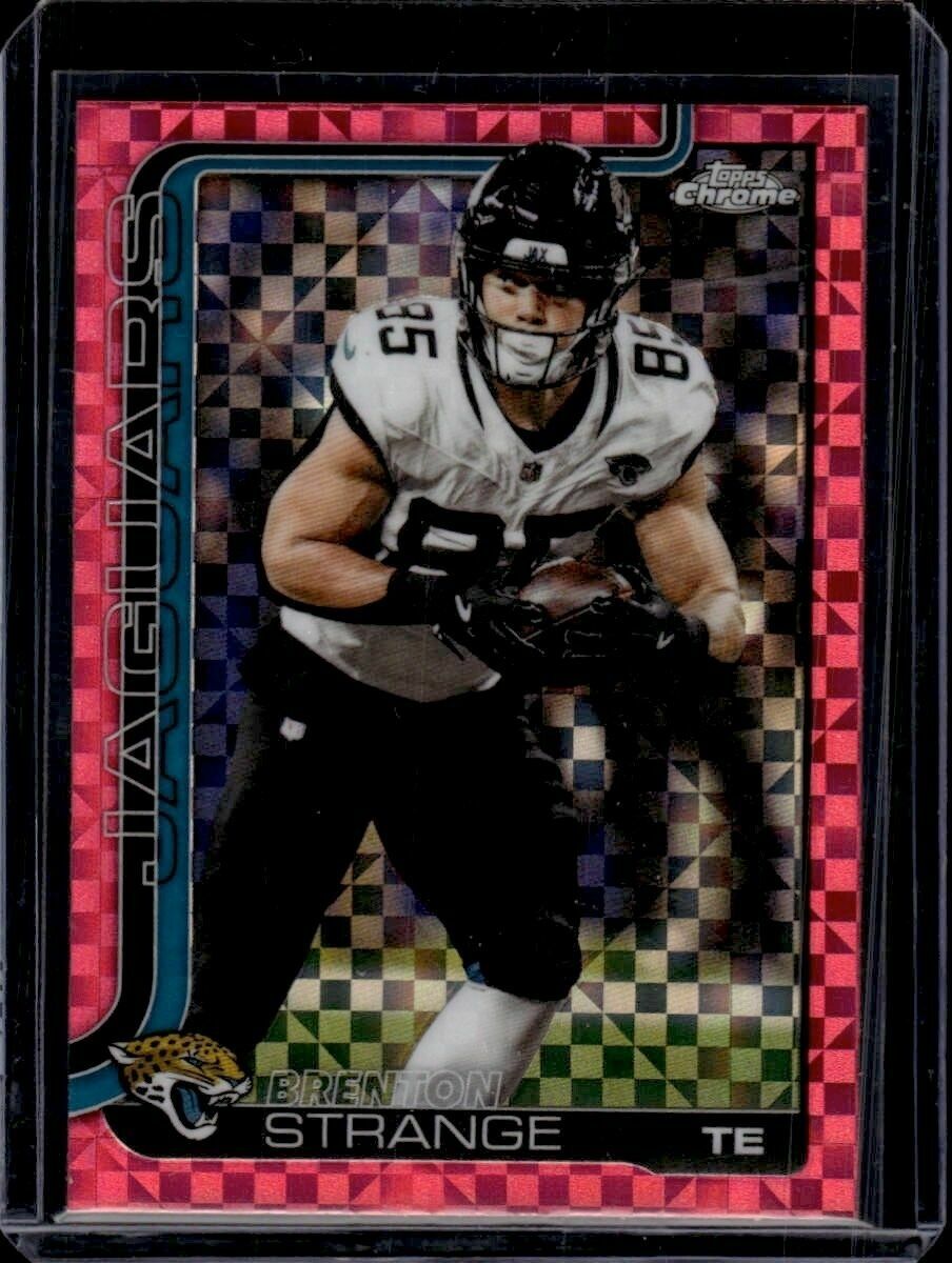 2025 Topps Chrome Brenton Strange Hot Pink X-Fractor Trading Card