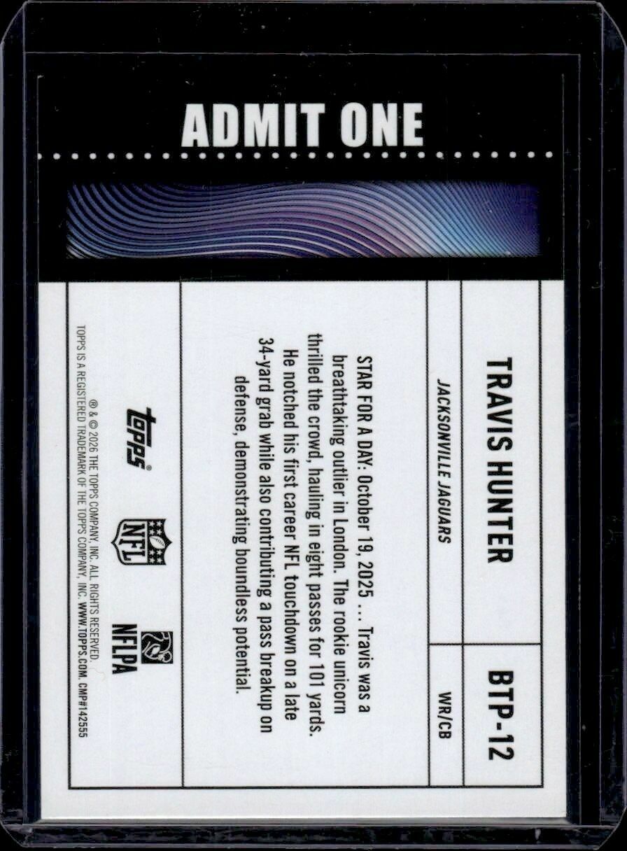 2026 Topps Flagship Travis Hunter Big Ticket Players Trading Card