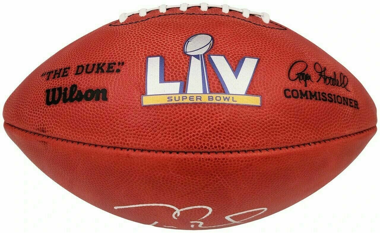 Tom Brady Autographed SB LV Wilson Official Duke Football - Fanatics Authentic