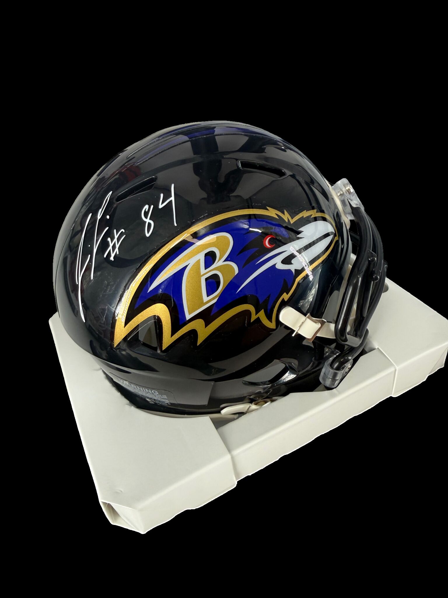 Jermaine Lewis Autographed Ravens Mini Helmet