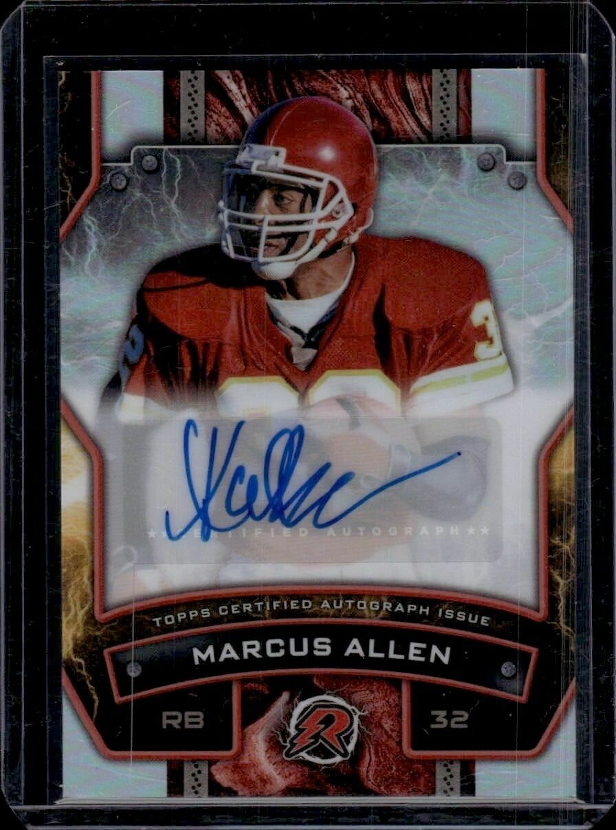 2025 Topps Resurgence Marcus Allen Silver Holo Autograph Trading Card