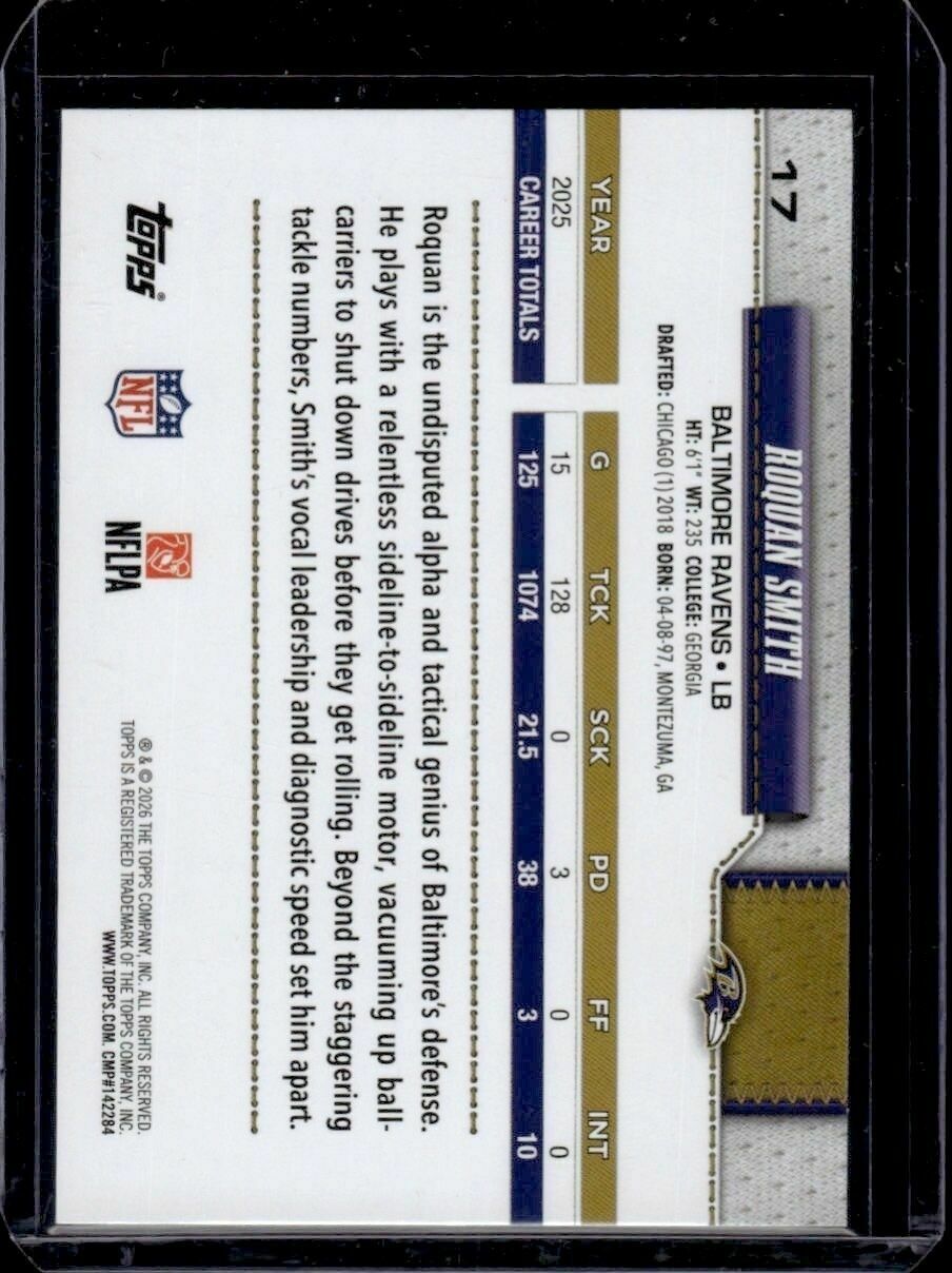2026 Topps Flagship Roquan Smith Trading Card