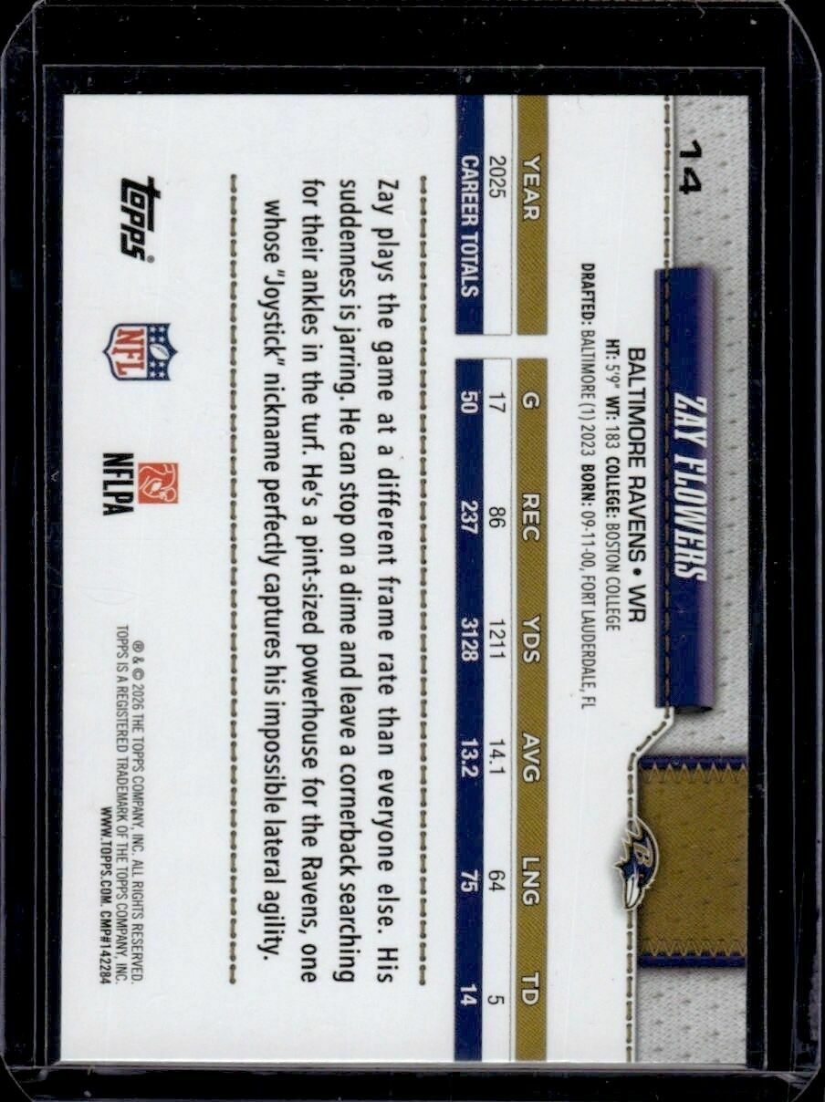 2026 Topps Flagship Zay Flowers Trading Card