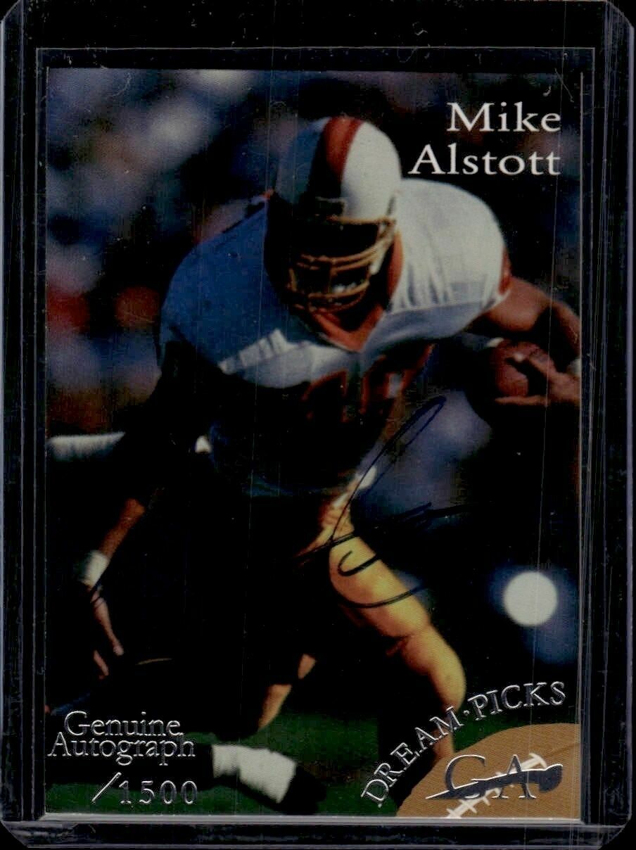 1997 Genuine Article Mike Alstott Genuine Autographs /1500 On-Card Rookie Trading Card