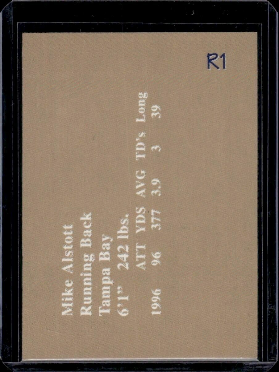 1997 Genuine Article Mike Alstott Genuine Autographs /1500 On-Card Rookie Trading Card