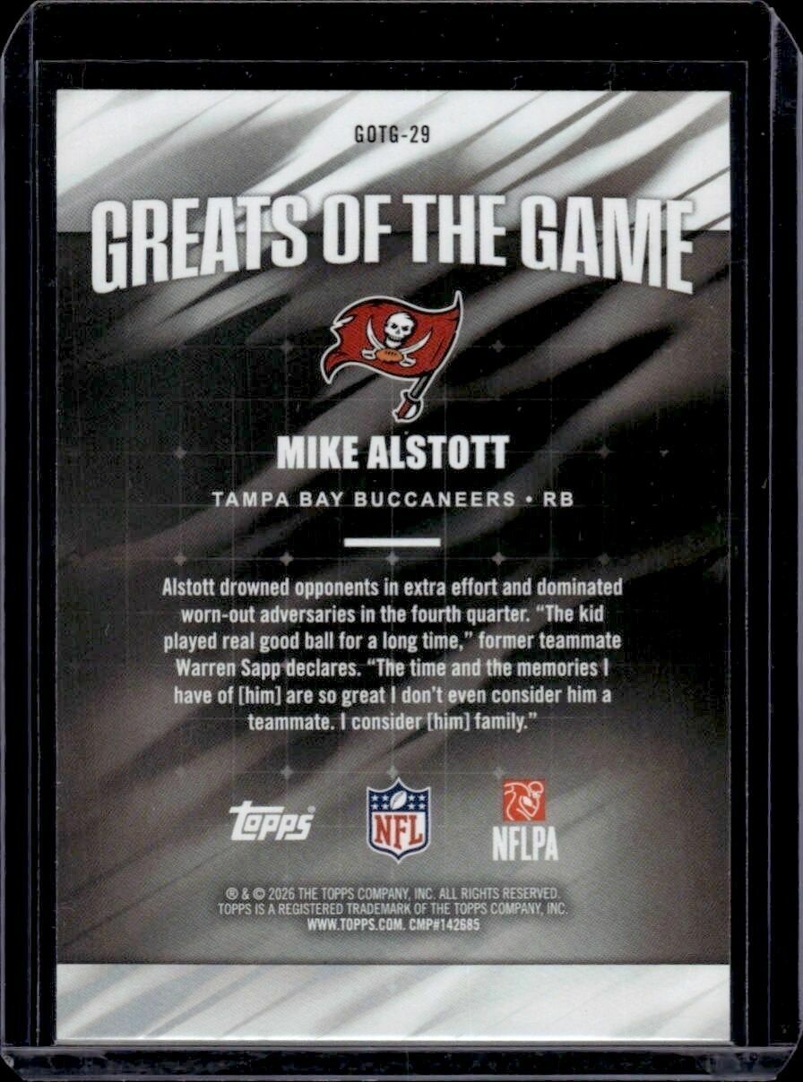 2026 Topps Flagship Mike Alstott Greats of the Game Trading Card