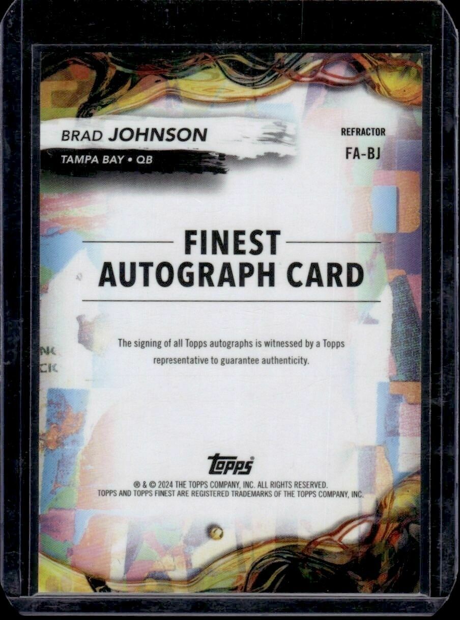 2024 Finest Brad Johnson Finest Autographs Trading Card