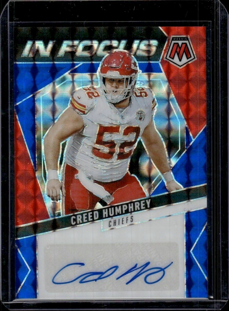 2025 Panini Mosaic Creed Humphrey In Focus Signatures Blue Mosaic /25 Autograph Trading Card