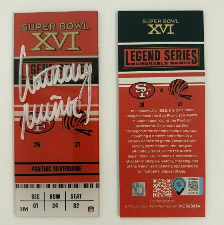 Anthony Muñoz 1982 Commemorative Ticket - Legend Series