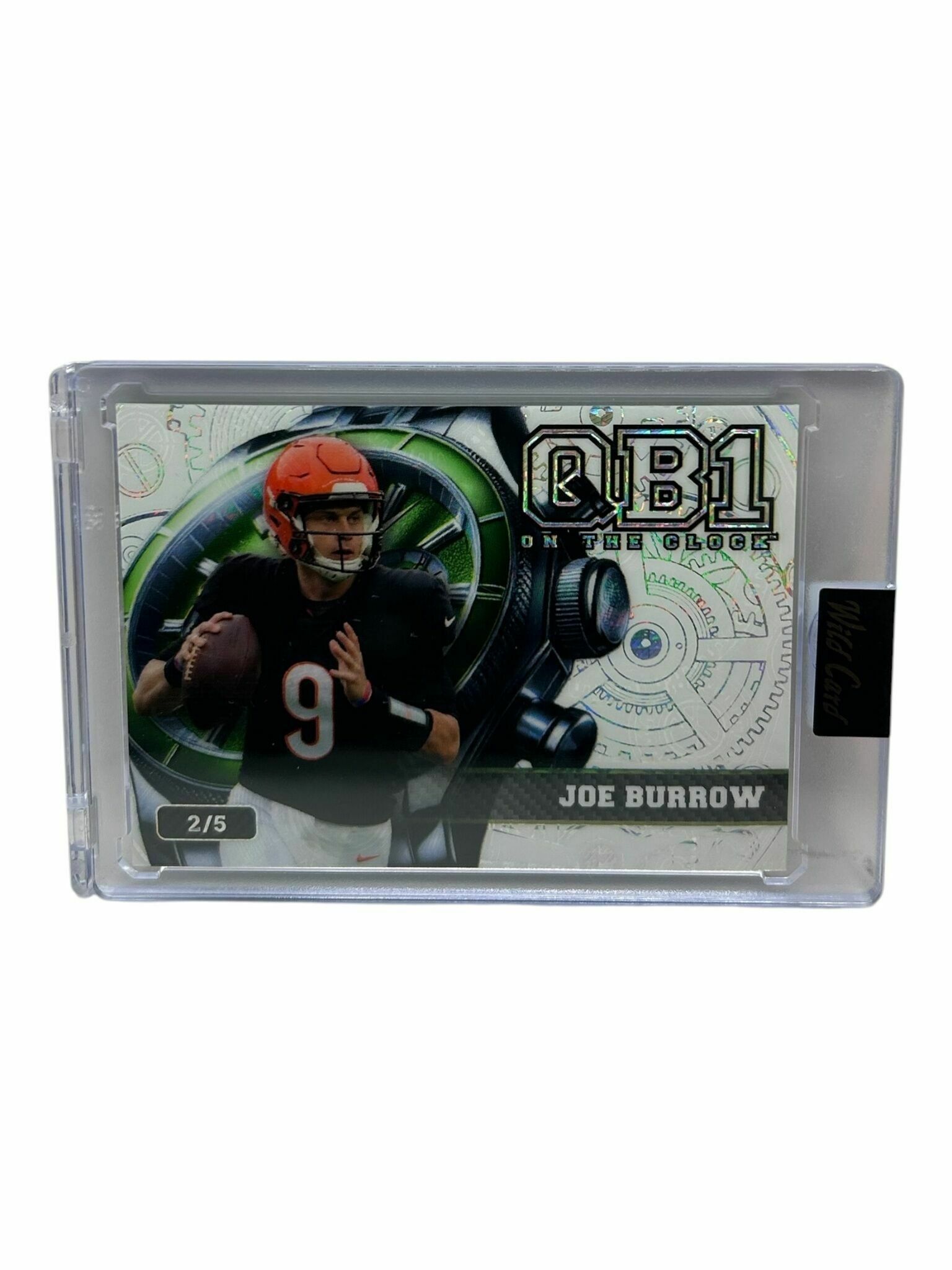 2026 Wild Card Joe Burrow On The Clock White Holo Refractor Limited /5 Trading Card