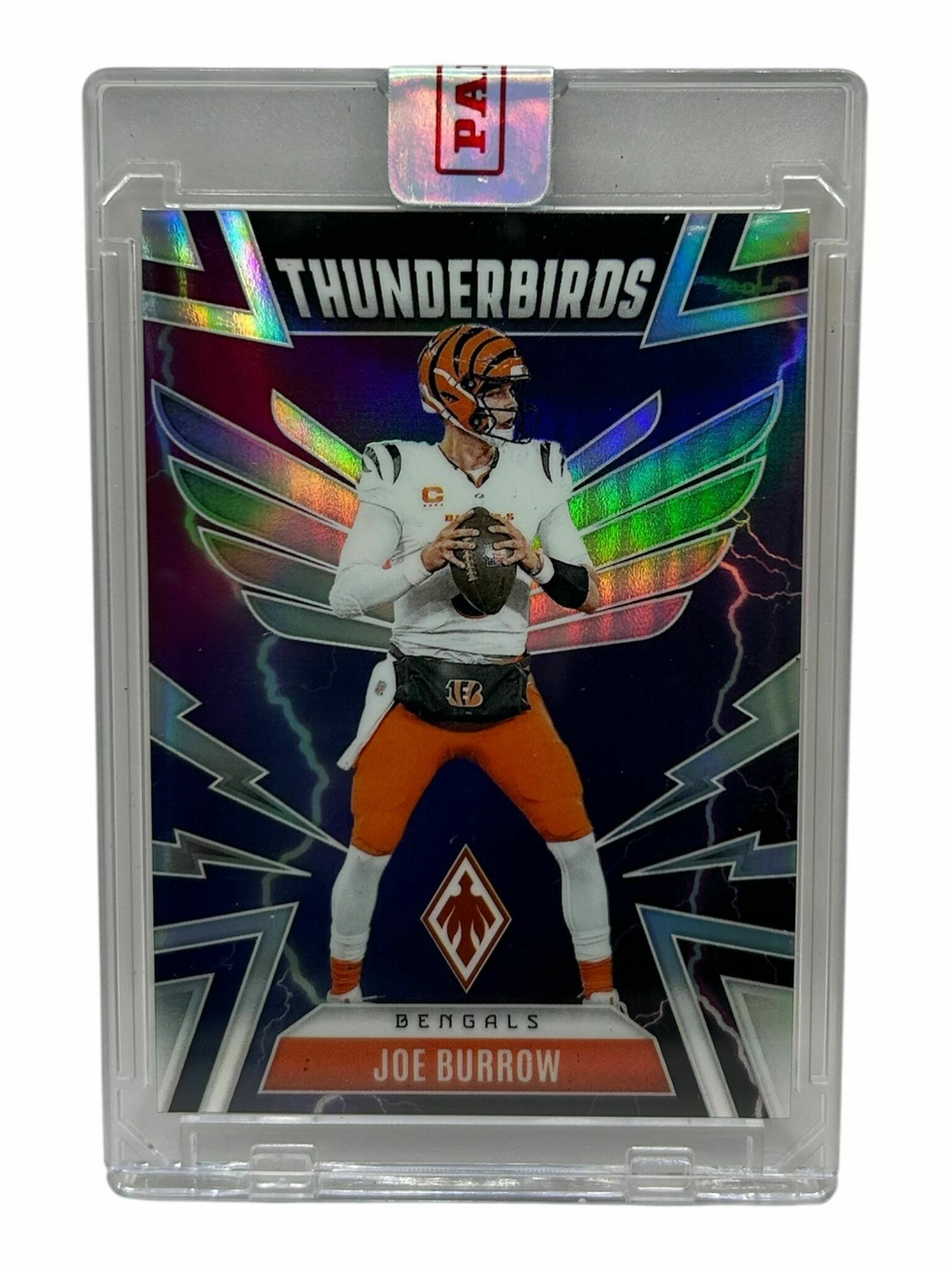 2025 Panini Phoenix Joe Burrow Thunderbirds Purple Prizm Trading Card