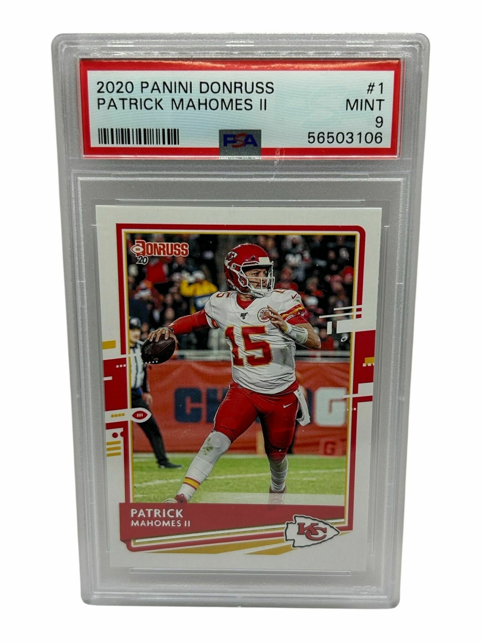 2020 Donruss Patrick Mahomes II Trading Card - PSA Grade 9 Mint