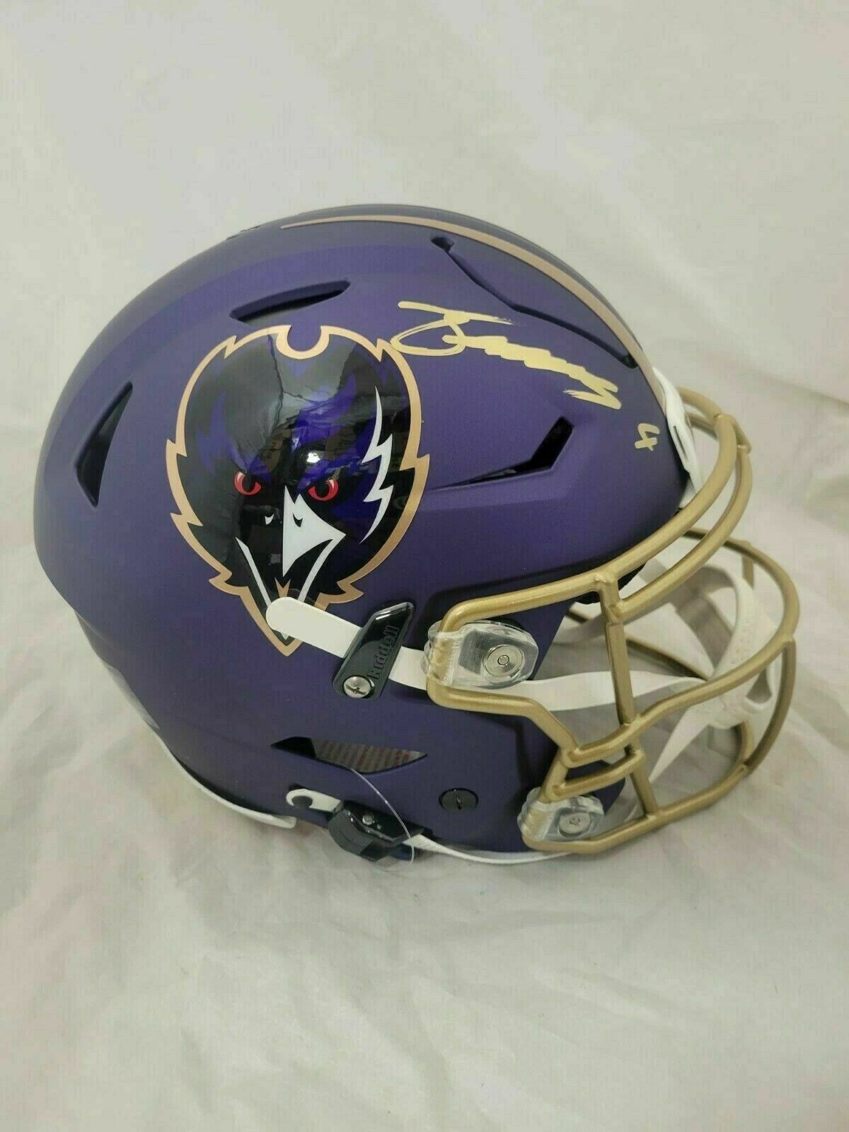 Zay Flowers Autographed Baltimore Ravens Authentic SpeedFlex Full Size Helmet - Beckett