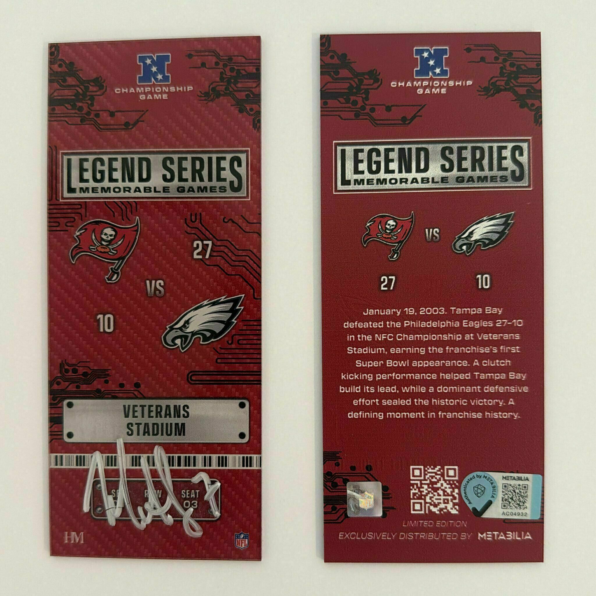 Martín Gramática Signed 2003 Commemorative Ticket