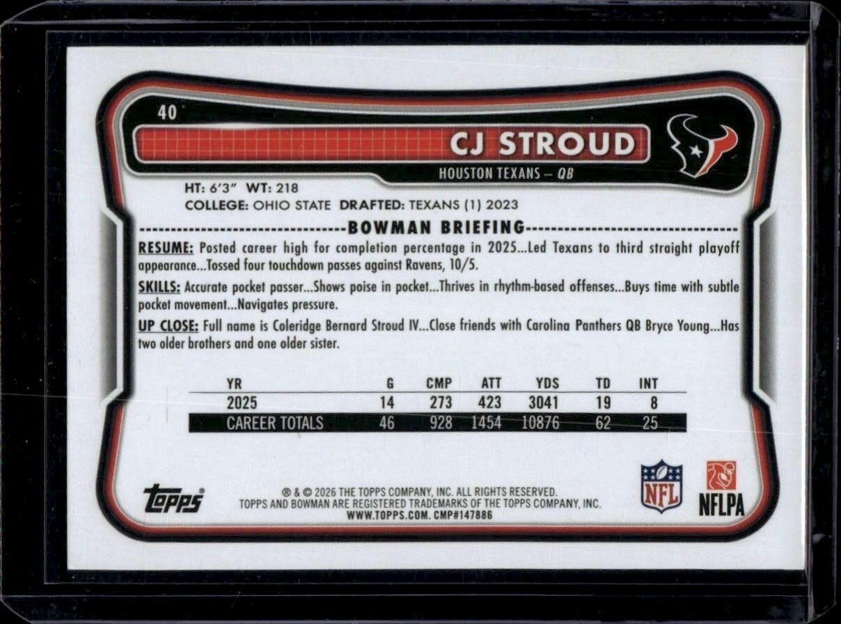2026 Bowman CJ Stroud Trading Card
