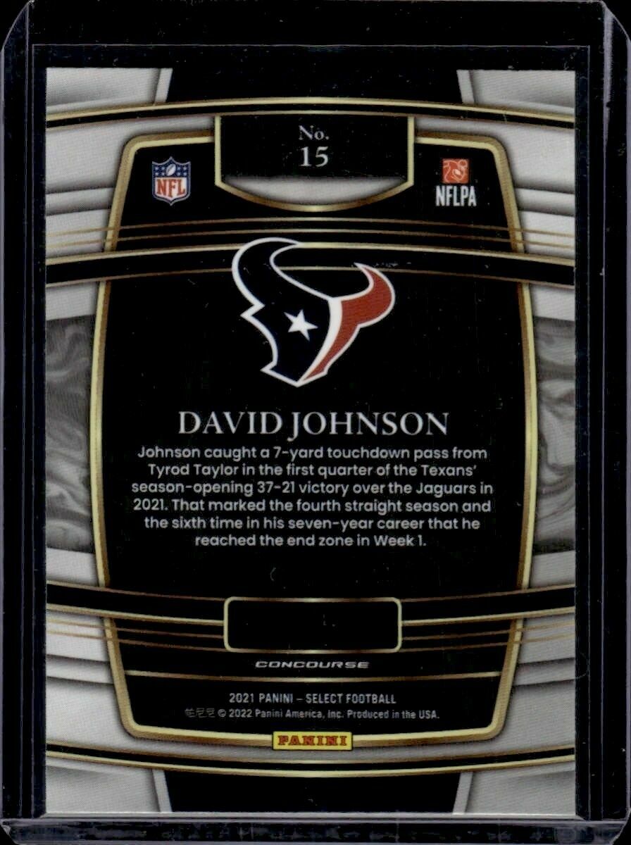 2021 Panini Select David Johnson Concourse Level Trading Card