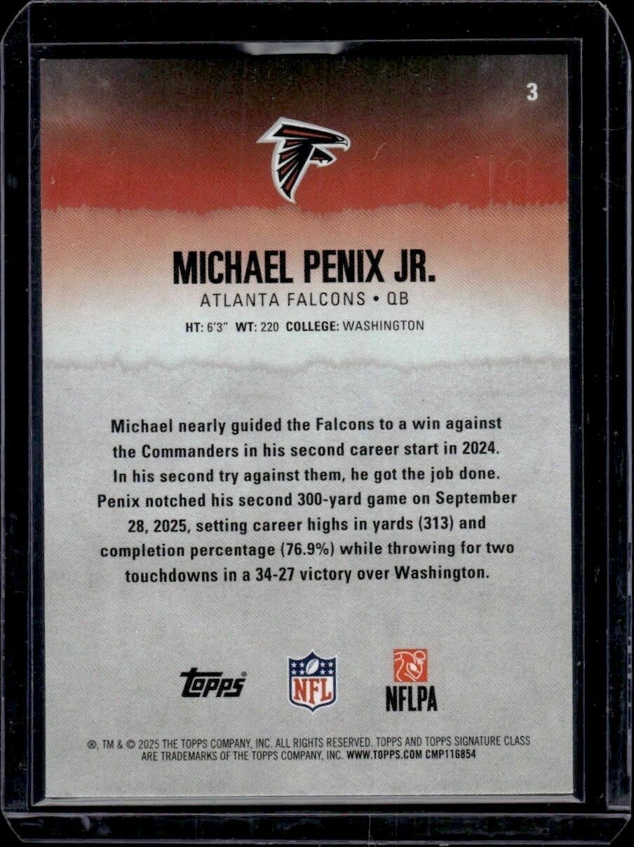 2025 Topps Signature Class Michael Penix Jr. Trading Card