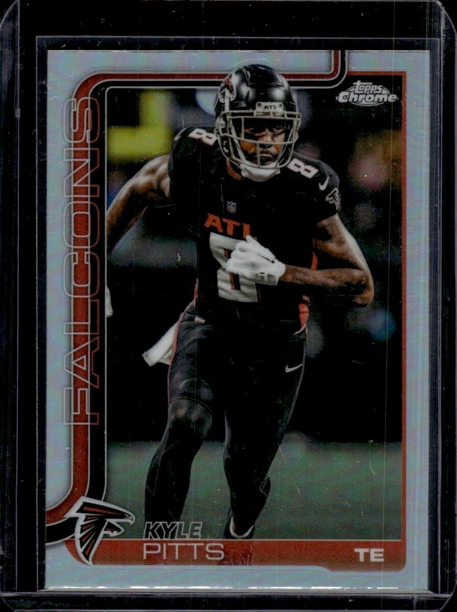 2025 Topps Chrome Kyle Pitts Trading Card Holo Refractor Trading Card