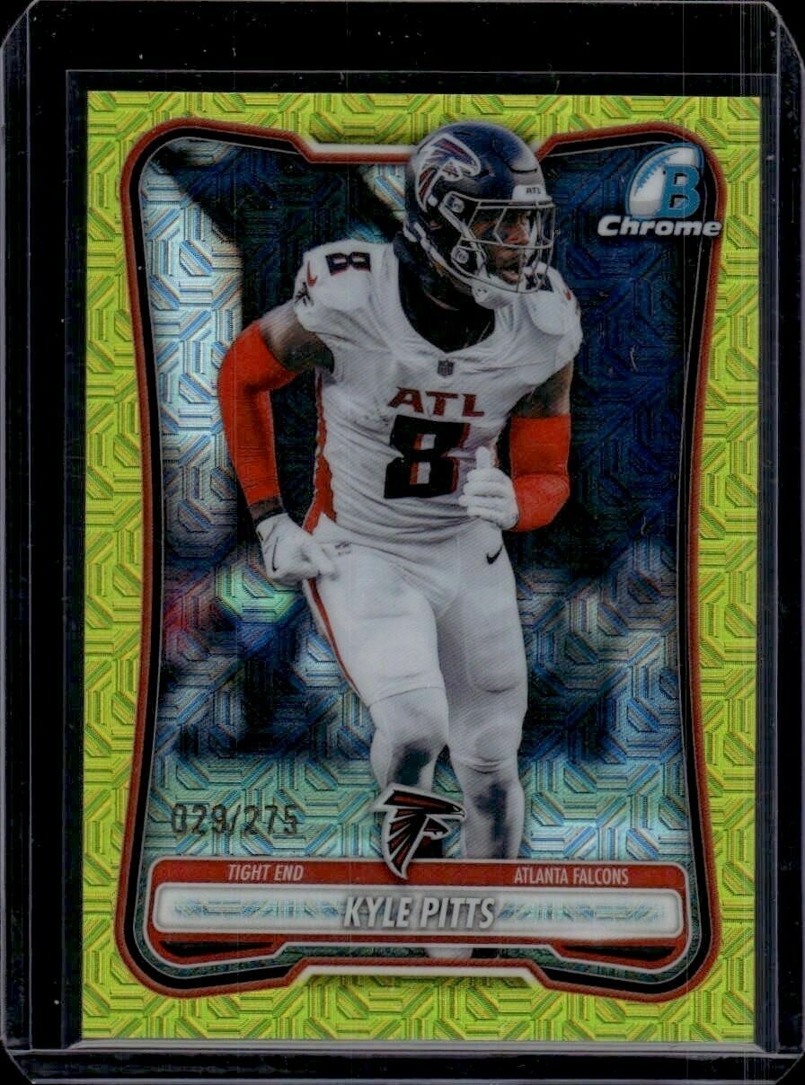 2026 Bowman Kyle Pitts Chrome Yellow Mojo Refractor /275 Trading Card