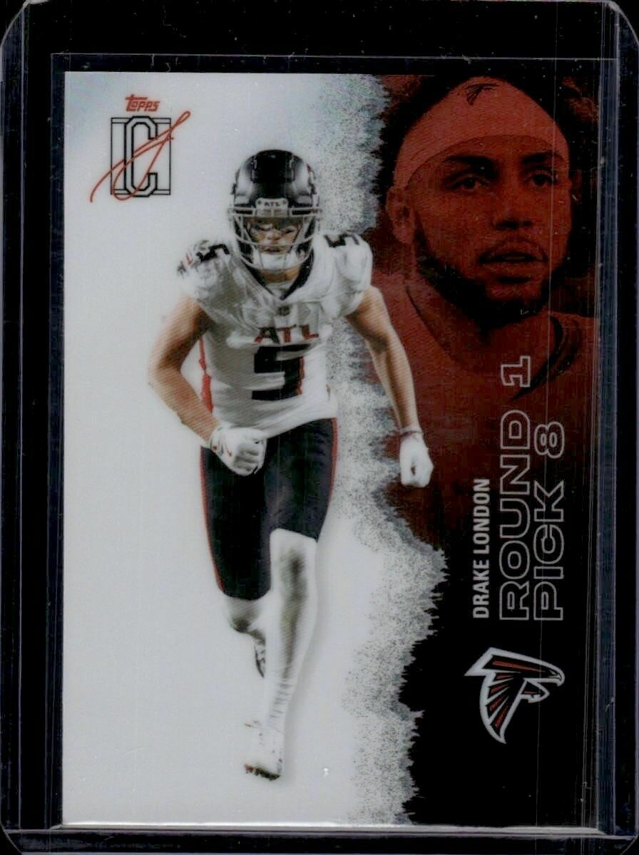 2025 Topps Signature Class Drake London Chrome Refractor Trading Card