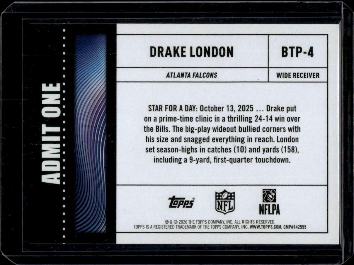 2026 Topps Flagship Drake London Big Ticket Players Trading Card